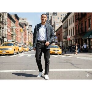 Levis Mens Streetwear Grunge 550 Relaxed Fit 36x30 Dark Wash Black Denim Jeans